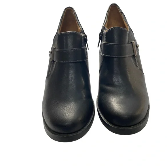 Natural Soul Black Heeled Booties High Heel Ankle boots size 6.5 M  EUC - Picture 2 of 13